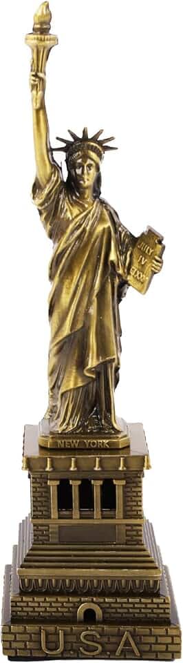 FUNHOKO Statue of Liberty America 12.5 Inches Metal Model Souvenir Home Decor Gift Copper Tint for Friends,New York City Party Supplies (32 cm)