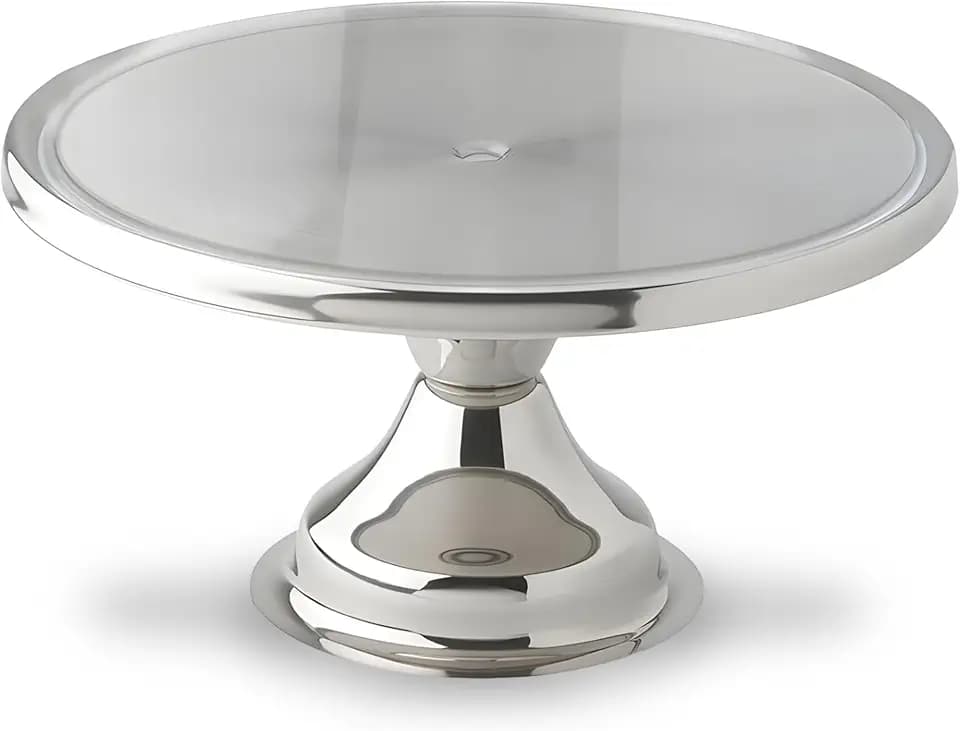 Winco Stainless Steel Round Cake Stand, 13-Inch