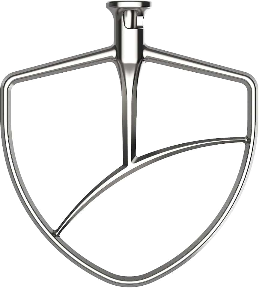 Cofun Paddle Attachment for Kitchenaid Mixer, Stainless Steel Flat Beater for KitchenAid 5Plus/6 Qt Bowl-Lift Stand Mixers, Stainless Steel Attachments for Kitchen Aid Stand Mixers, Dishwasher Safe