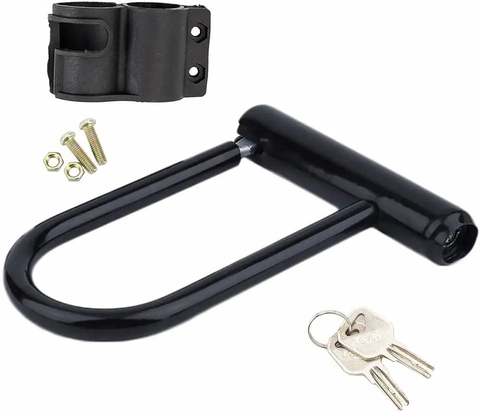Bike U-Lock Heavy Duty Anti Theft Secure Locks with Keys and Mounting Bracket for Electric Scooters, Mountain Bikes, Road Bicycles, Doors
