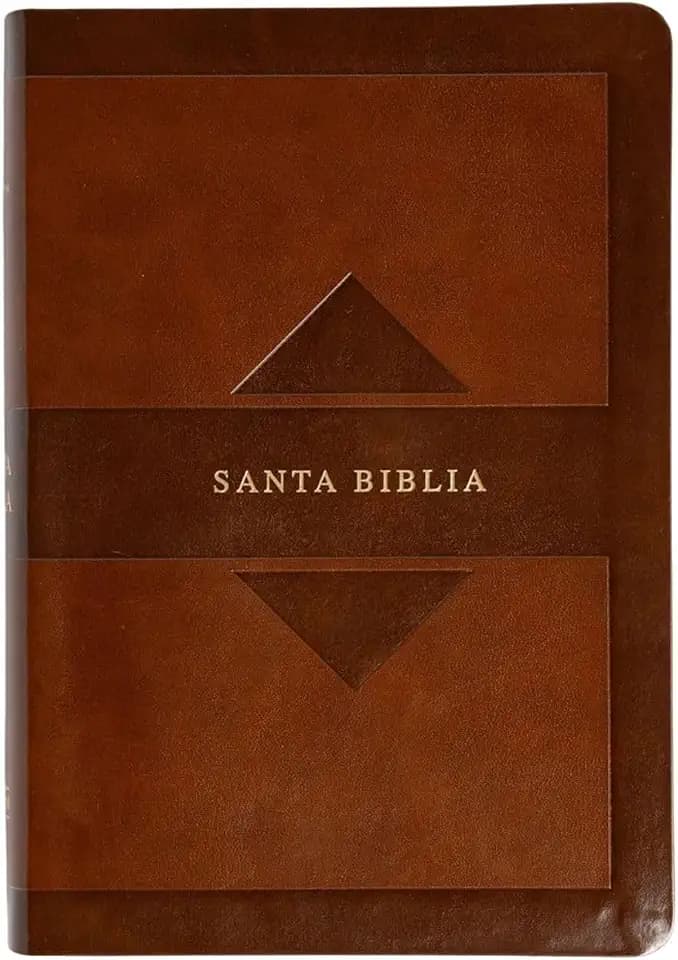 RVR 1960 Biblia letra grande tamaño manual edición tierra santa, café símil piel Mass Market: Santa Biblia (Spanish Edition)