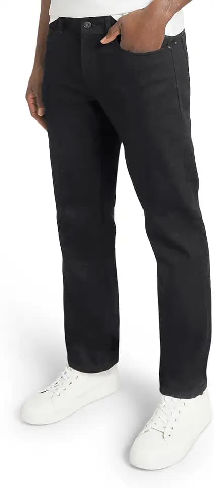 Izod Men's 5 Pocket Straight Fit Stretch Waist Denim Jeans