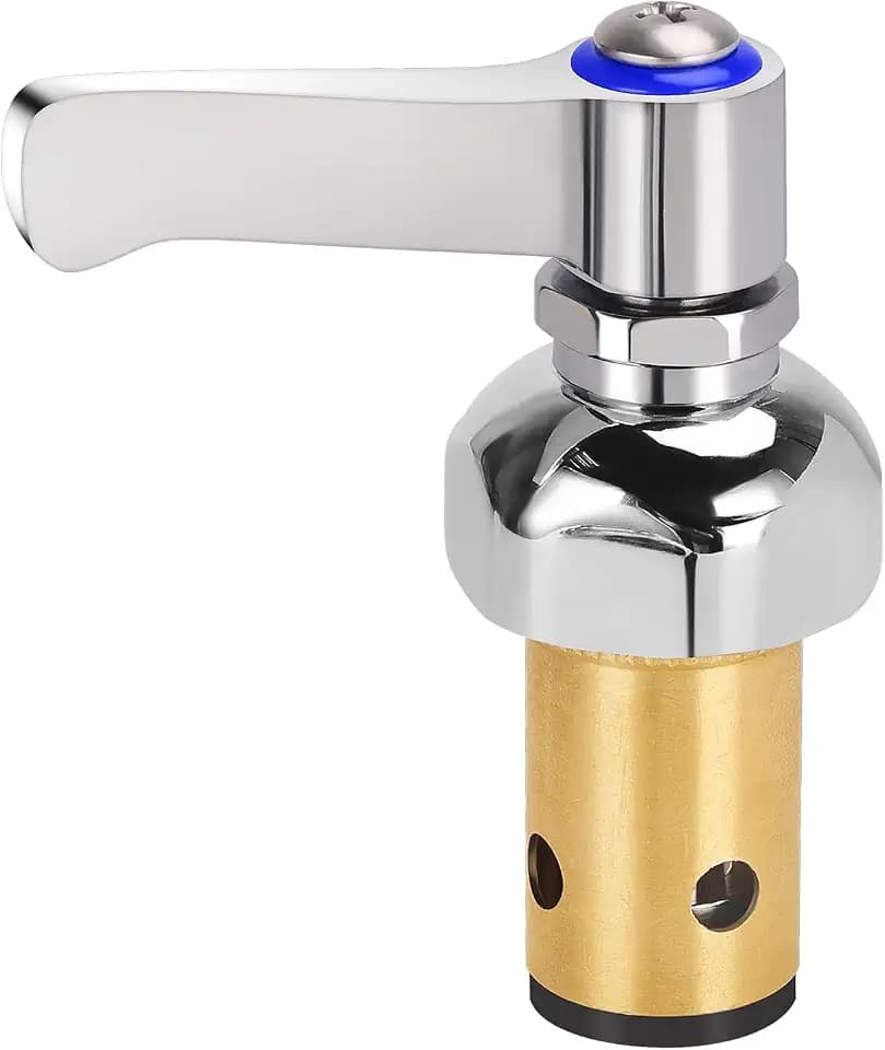 Replacement 002713-40 Cold Side Handle Stem Replacement Assembly Fit for All T&S Faucets, Brass Spindle Assembly Cartridge Faucet Valve, Blue