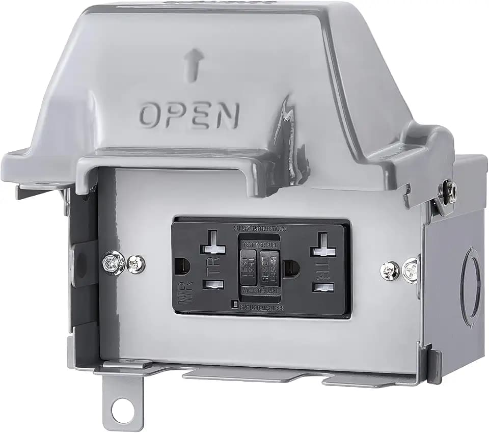 SURAIELEC Outdoor Outlet Box Waterproof, 20 AMP WRTR GFCI Receptacles