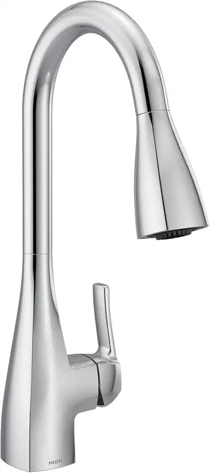 Moen Kiran Chrome One-Handle High Arc Pulldown Kitchen Faucet with Power Clean, 87599