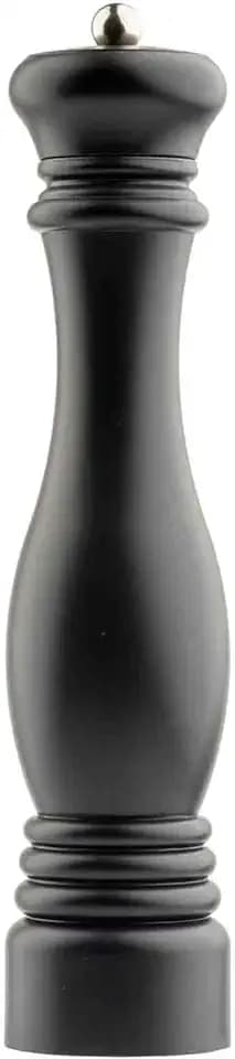 TableCraft 12858 Black Pepper Mill, Tall Acrylic Pepper Grinder with Forged Steel Mechanism, 8 oz Capacity, 12.5 in Height, Sleek Tabletop Seasoning Mill for Restaurants and Home