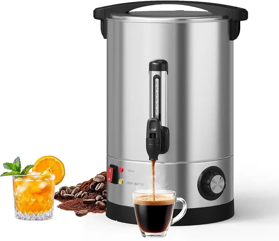 Garvee 70 Cup Commercial Coffee Urn, 10L Stainless Steel
