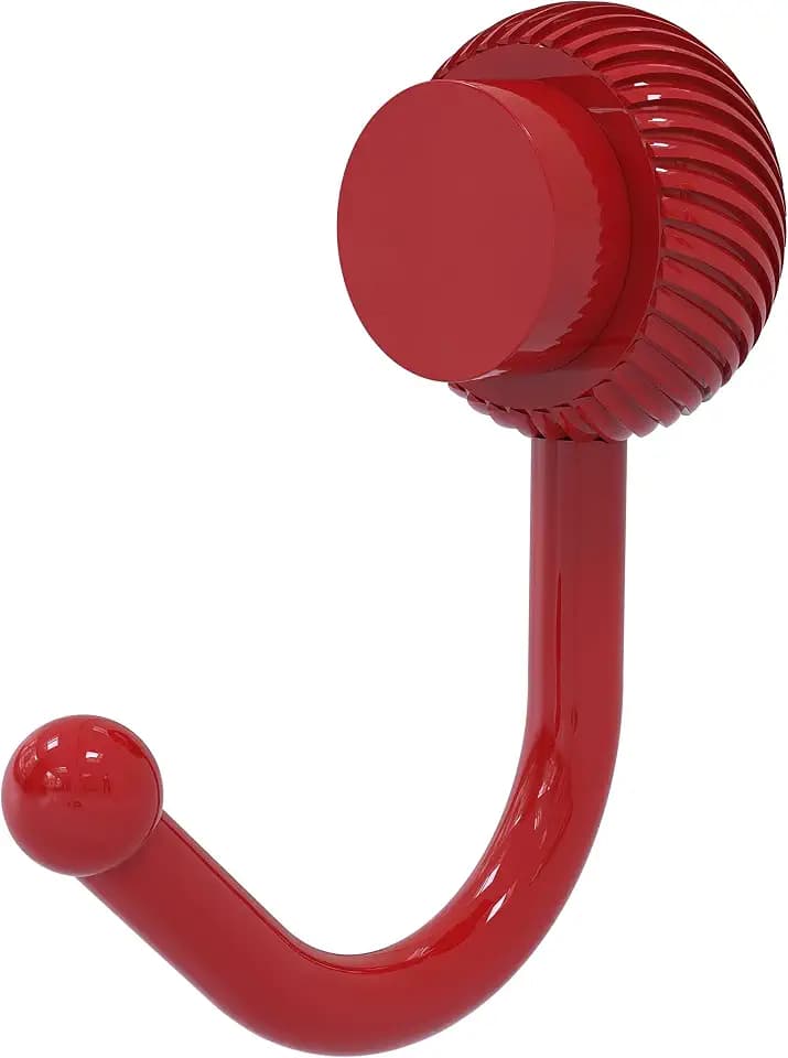 Allied Brass 420T-FER Venus Collection Robe Hook with Twisted Accents, Fire Engine Red