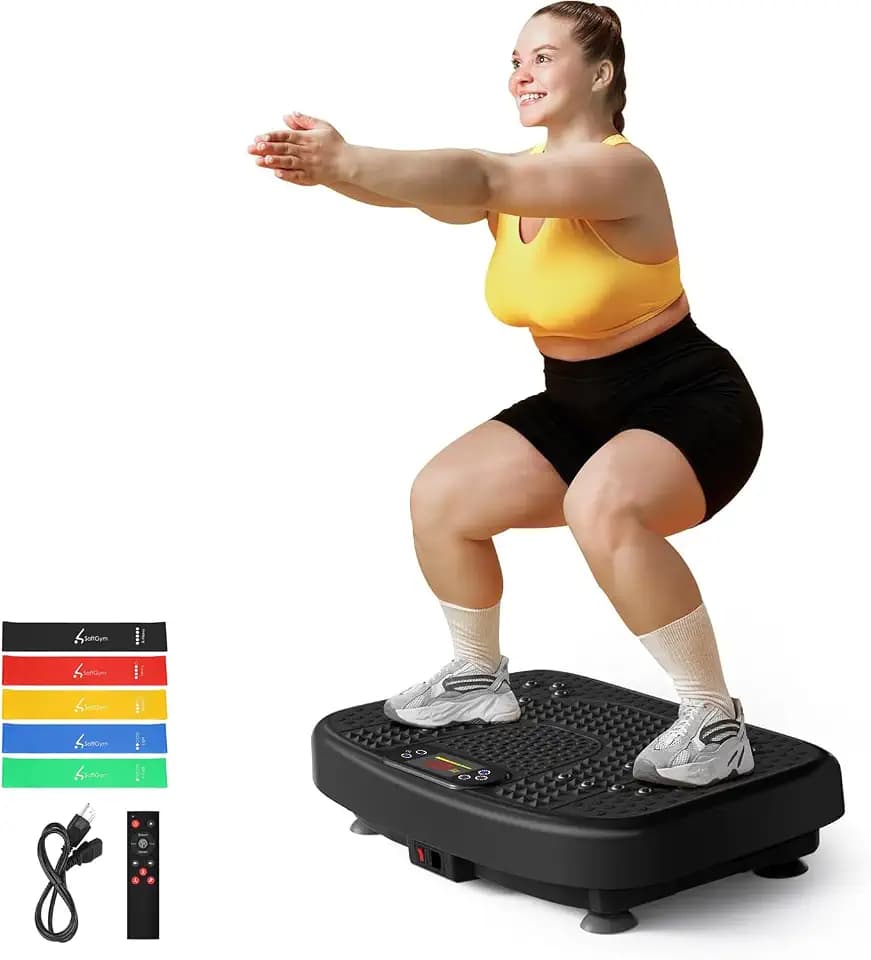 SoftGym Vibration Plate Exercise Machine for Lymphatic Drainage & Fitness