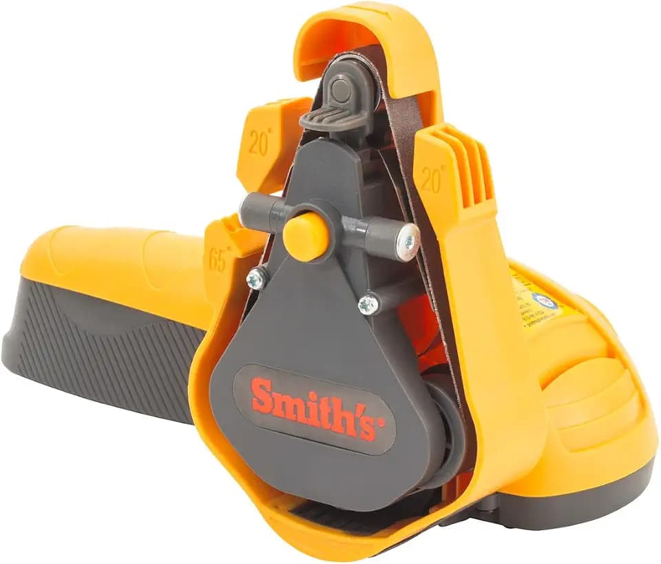 Smith’s 50933 Knife & Scissor Electric Belt Sharpener – Fine, Medium, & Coarse Belts – Straight Edge Blades – Handheld Sharpening – Workshop & Tool Sharpener