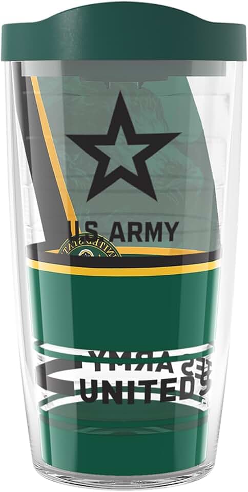 Tervis Army - Forever Proud Made in USA Double Walled Insulated Tumbler Travel Cup Keeps Drinks Cold & Hot, 16oz, Classic