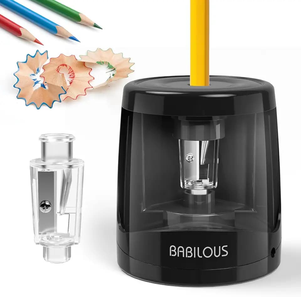 Babilous Automatic Electric Pencil Sharpener for Kids, USB Battery Powered