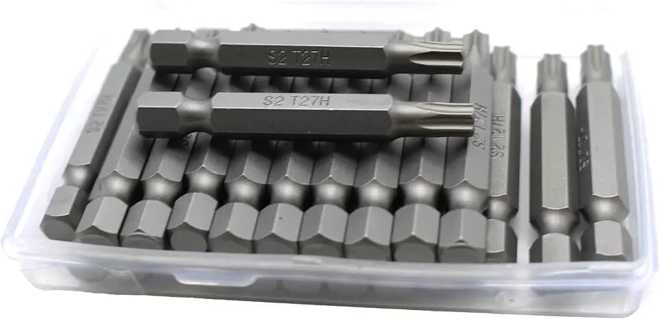 TEMO 25p T27H Tamper Proof Security Torx 2" Screwdriver Insert Bit S2 Steel