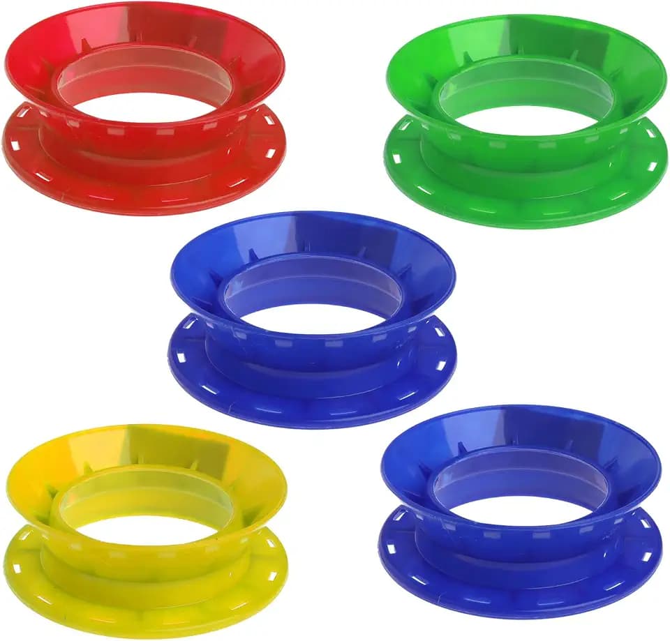 5 Pcs Fishing Line Coiling Plate Wire Winding Rings Reel Plastics Handle Wire Winding Hand Reel Fishing Accessory