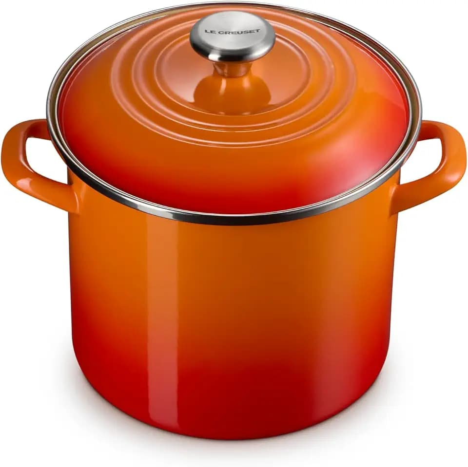 Le Creuset Enamel on Steel Traditional Stockpot, 8 qt., Flame