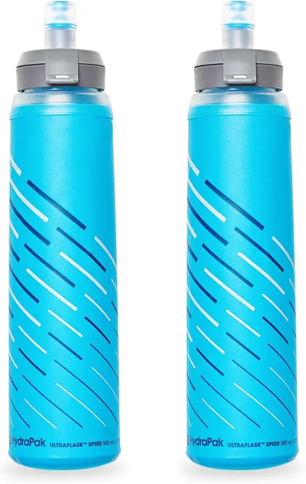 HydraPak UltraFlask Speed - Collapsible Soft Flask Water Bottle for Hydration Vests and Running Packs with Easy Open Cap