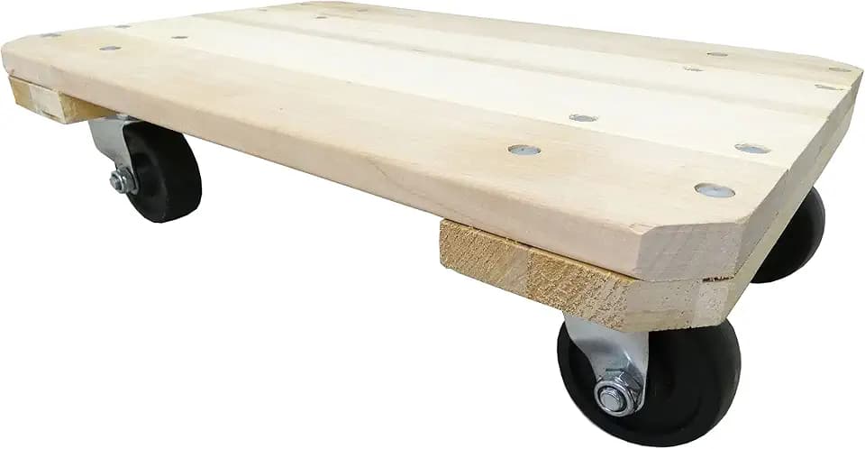 Shepherd Hardware 9854 Solid Wood Plant Dolly, 12-Inch x 18-Inch, 360-lb Load Capacity