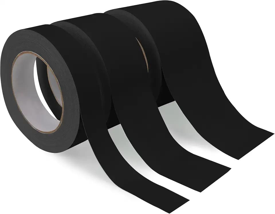 yeload Black Gaffers Tape 3 Pack - 1", 2", 3" - 90FT Waterproof, No Residue, Non-Reflective, Easy Tear - Multipurpose Gaff Tape for Photography, Filming, Stage, Production, Masking, Flooring, Gym