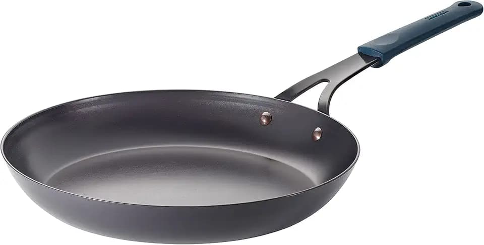 Tramontina Carbon Steel 12-Inch Large Frying Pan with Silicone Grip