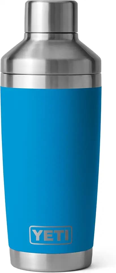YETI Rambler 20 oz Cocktail Shaker, Stainless Steel, Vacuum Insulated, Big Wave Blue