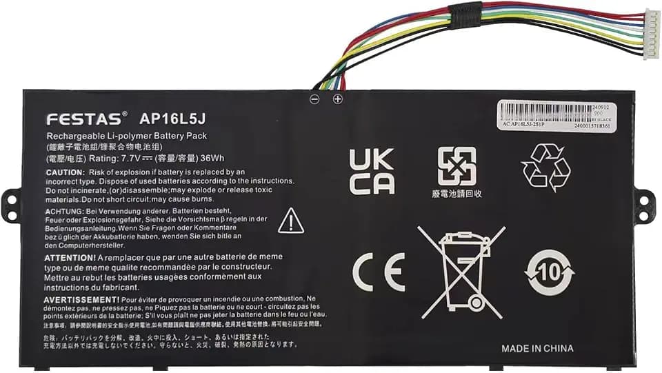 FESTAS AP16L5J Akku kompatibel mit Acer Switch 3 SW312-31 SW312-31P