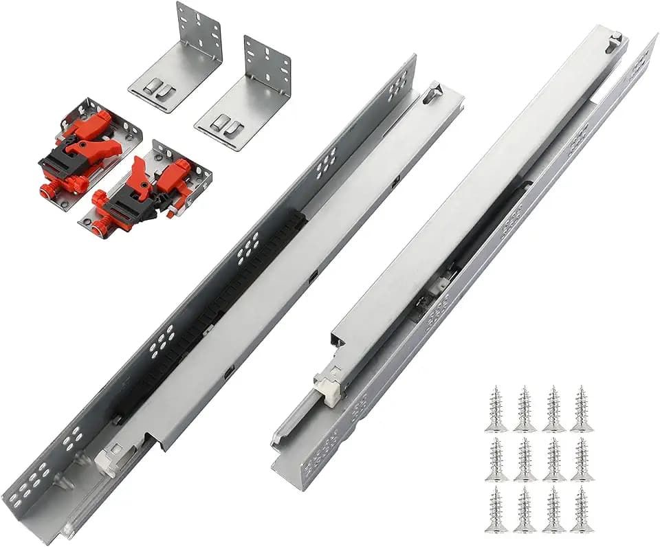 6 Pairs 18 Inch Undermount Soft Close Drawer Slides
