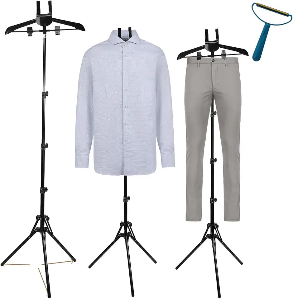 Steamer Hanger Stand-34-66.8 inches,Steamer Stand For Clothes,Garment Rack For Steaming Clothes,Garment Hanger For Steaming Clothes,Stand For Steaming Clothes-patent pending (Steamer Hanger)