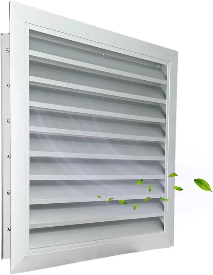 Byson 12" x 12" Aluminum Gable Vent - MaxShield Series Anodized Louvered Vent - Weatherproof Louver Air Vent Grille with Steel Mesh - HVAC, Attic, Container and Shed Vent