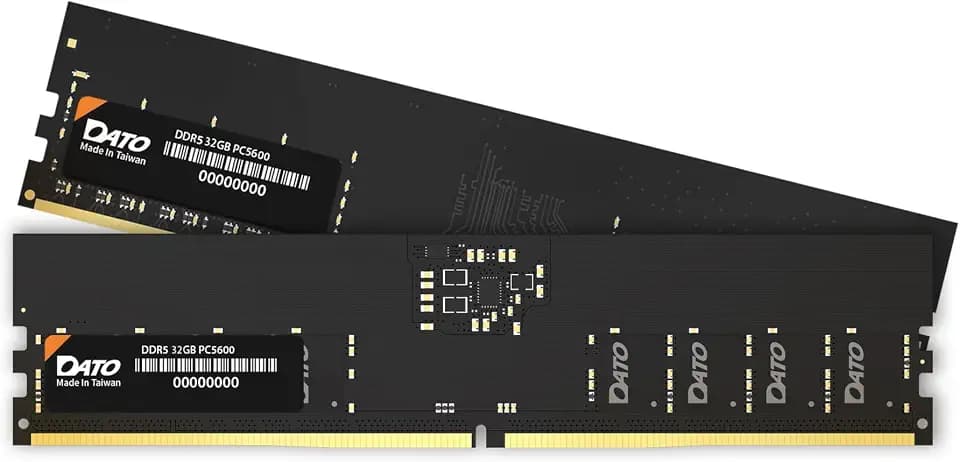 DATO DDR5 UDIMM 64 GB Kit 32 GB x 2 Desktop RAM 5600 MHz PC5-44800 CL46 1,1 V 288 Pin Non-ECC ungepuffert dimm, Desktop-Speichermodul
