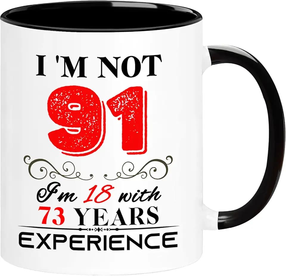 1935 91th Birthday Mug Gifts for Women Men Her Him with Gift Box Packaging