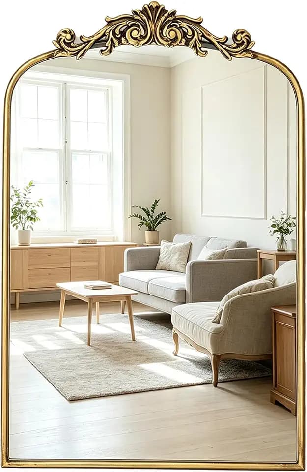 Vintage Mirror Gold Baroque Mirror Antique 16x24 Inches