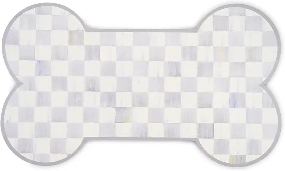 MACKENZIE-CHILDS Pup Placemat, Gray-and-White Sterling Check