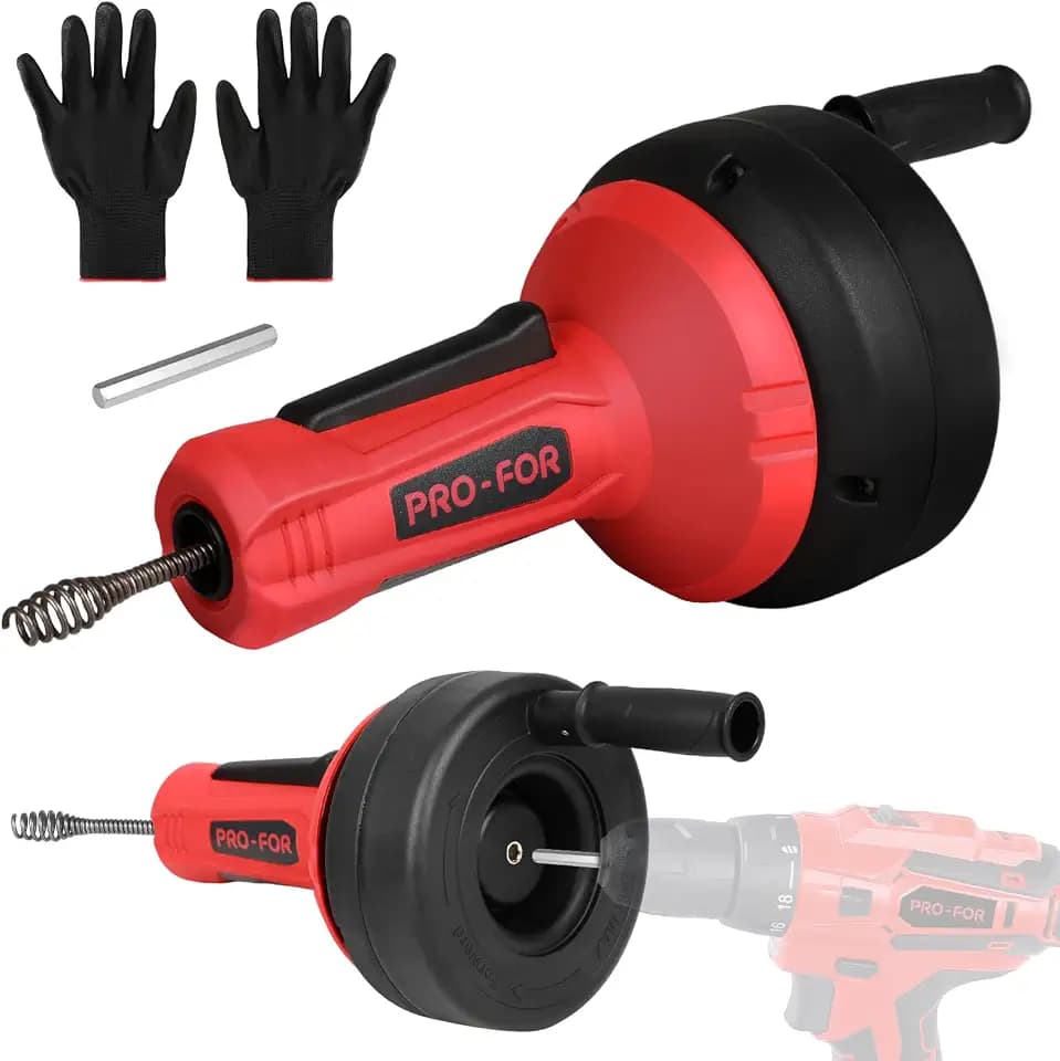 16.4 ft Drain Auger, Manual Drain Clog Remover for Sink and Shower
