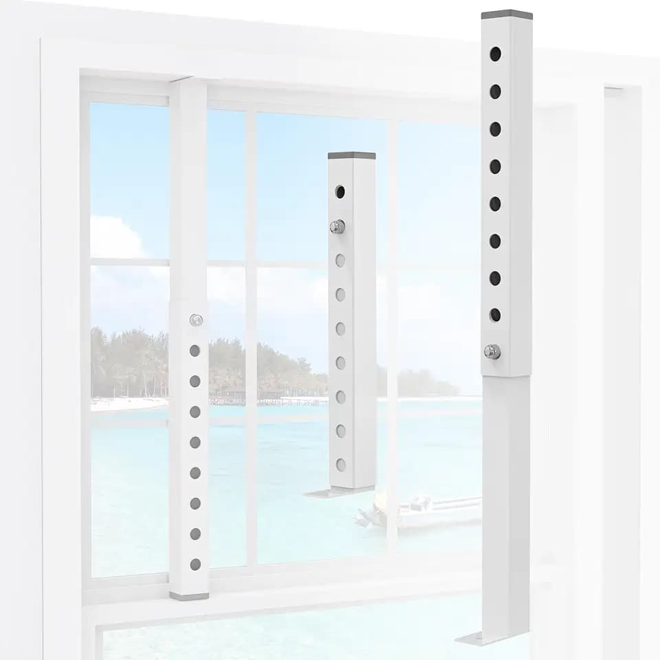 ZhouDaShu (Short) 1 Pcs Adjustable Window Lock Bar, Window AC Security Bars for Child Safety, Window Stoppers for Small Vertical Sliding Windows/Dog Door, only Extends from 9.8-16.7 in -Steel