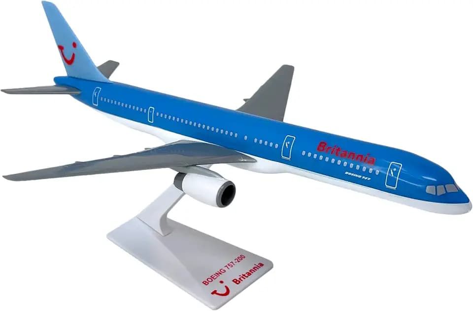 Britannia (NC) 757-200 1:200 Scale - Plastic Snap-Fit Model Airplane - Collectible Replica of Britannia Aircraft - Part# ABO-75720H-055