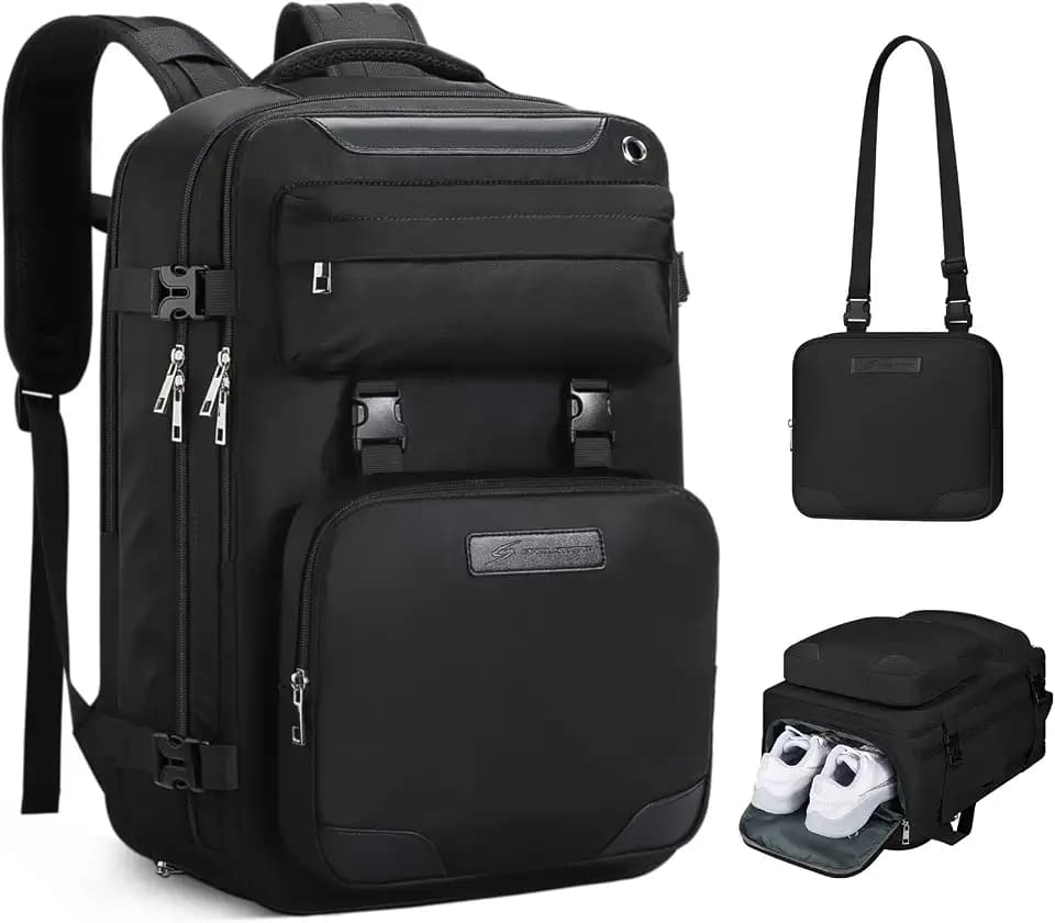 Maelstrom Travel Backpack for Men Women, 17.3" Laptop with Shoe Compartment