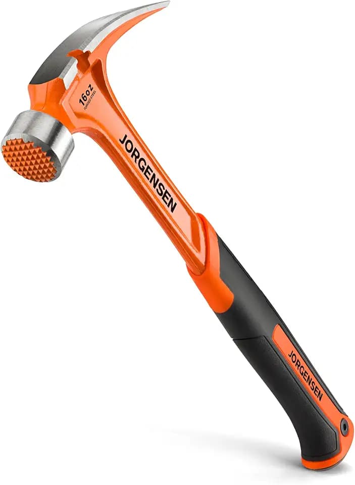 JORGENSEN 16 oz One-piece Forged Rip Claw Hammer with Magnetic Nail Holder