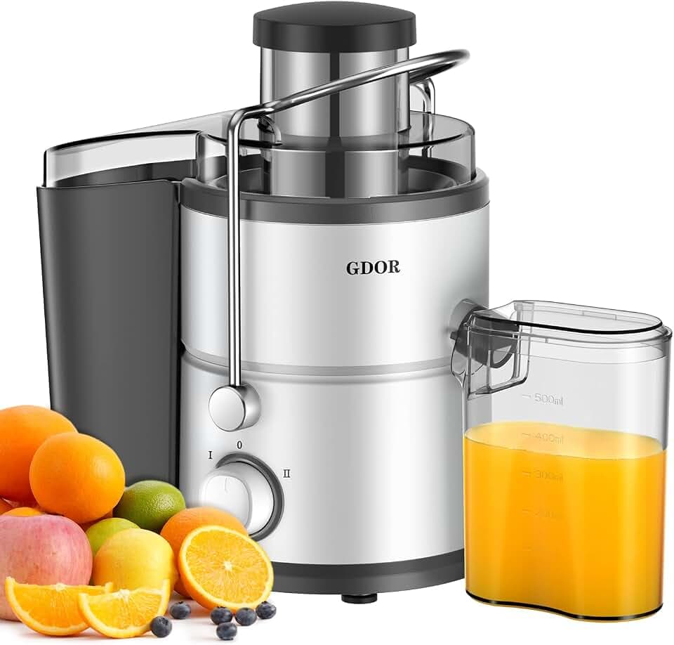 GDOR 800W Juicer Machine, 3" Wide Chute for Whole Fruits & Vegs