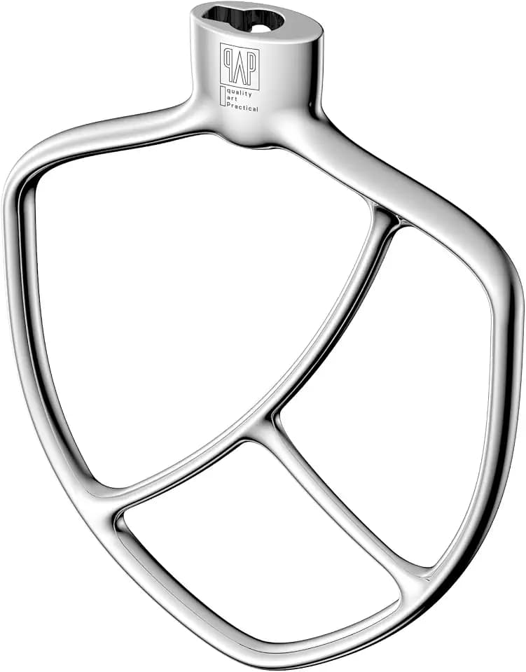 QAP Stainless Steel Flat Beater Paddle Fits KitchenAid 4.5 5 QT Bowl Lift