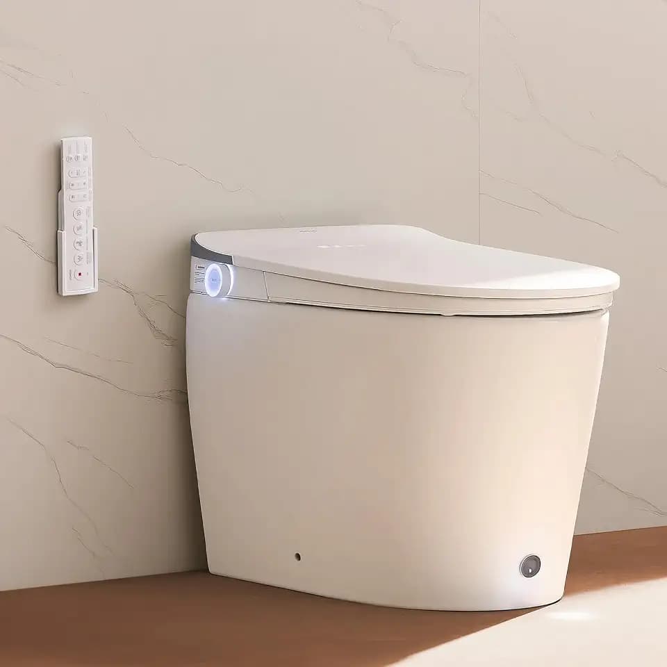 JOMOO Smart Toilet, Smart Toilet with Bidet Built In, Tankless Bidet Toilet with Heated Seat & Warm Water, Foot Sensor Flush, Elongated Smart Toilets 12” Rough-In for Bathroom