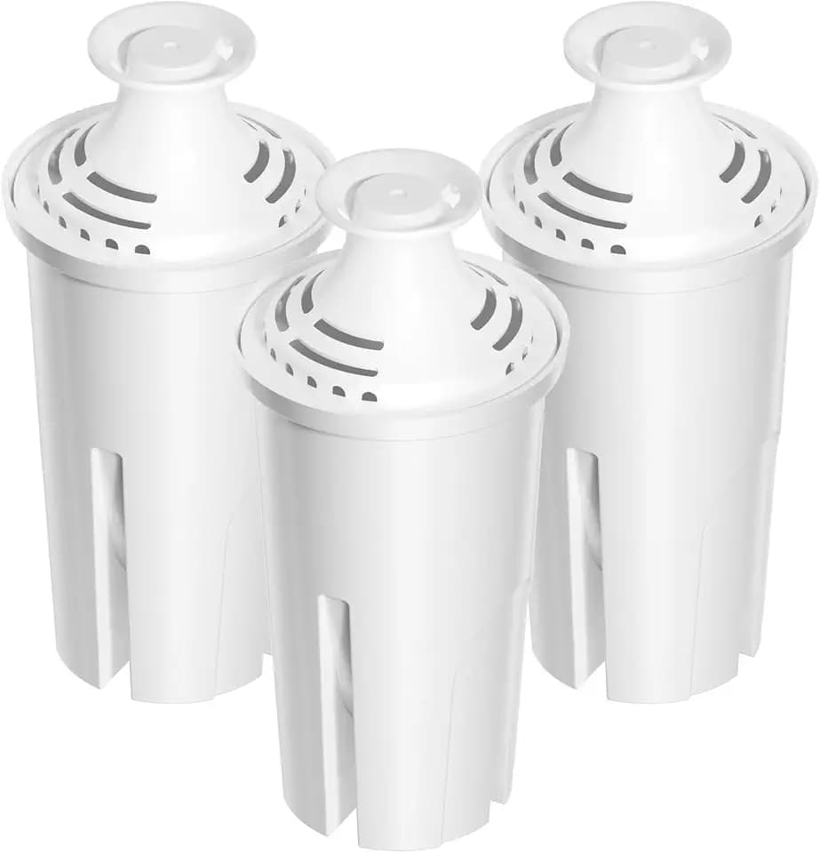 Replacement for Brita Water Filter Pitchers Dispensers, Classic 35557, Ob03, Mavea 107007, Pitchers Grand, Lake, Capri, Wave Lasts Two Months or 40 Gallons (3 Count Pack Of)