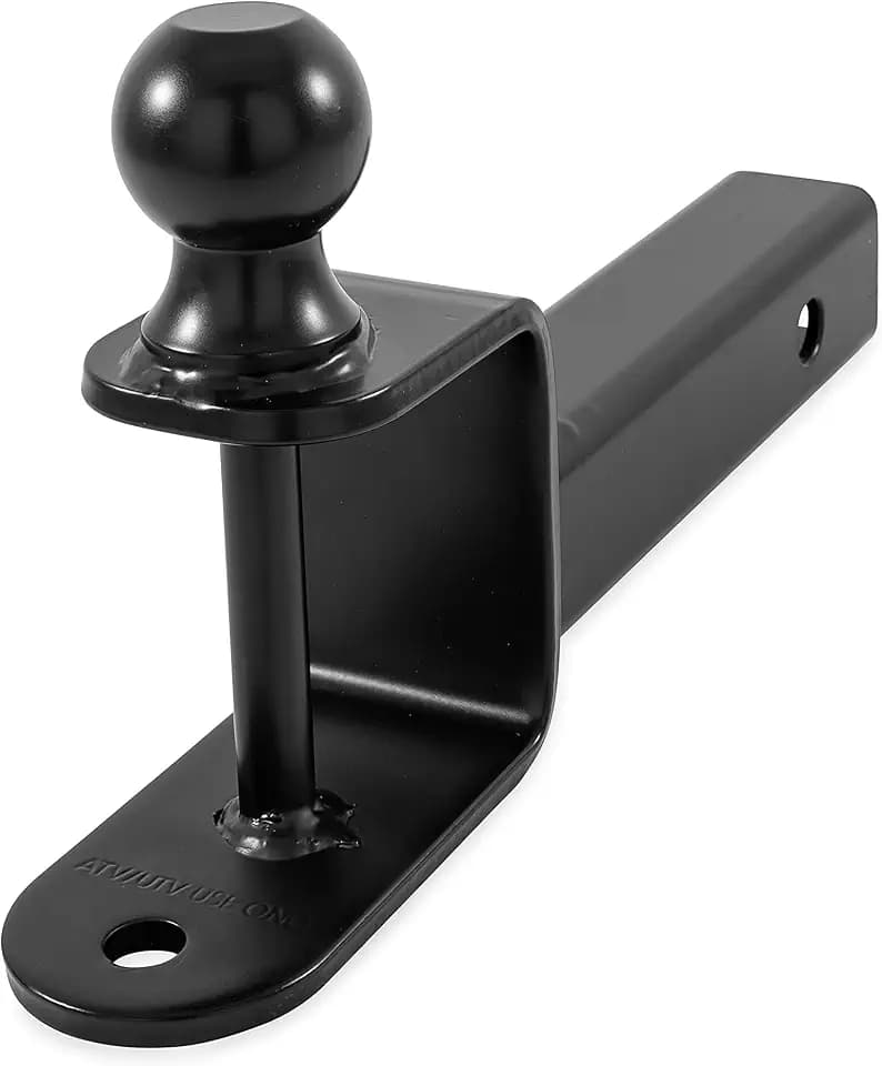 Black Boar ATV/UTV-Halterung mit Anhängerkupplungskugel und Seilwinde Schlaufe (4,8 cm Kugel, 3,8 cm Schaft) (66026)