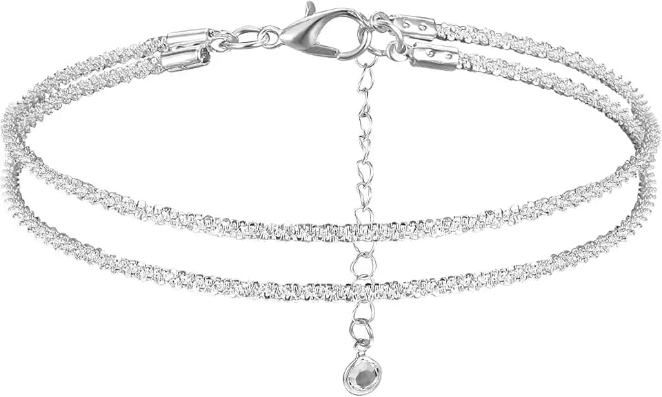 Silver Ankle Bracelets for Women, Silver Anklet