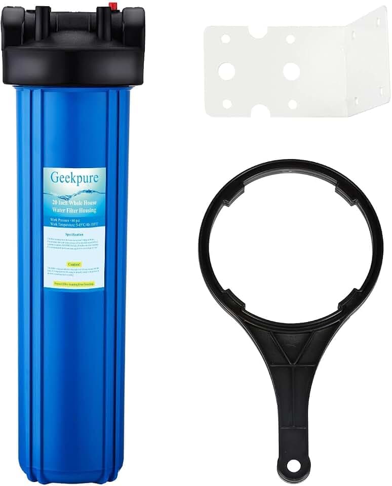 Geekpure 20 Inch Whole House Water Filter Housing-Fit 4.5 x 20 Inch Filter