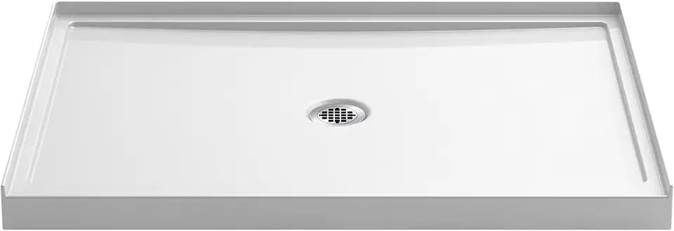KOHLER K-8644-0 Rely single-threshold shower base with center drain, 36" x 34", White