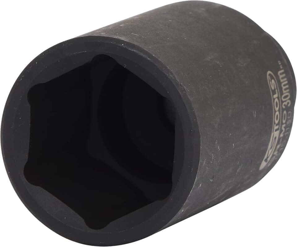 KS Tools 515.1130 1/2" Sechskant-Kraft-Stecknuss, lang, 30 mm, Farbe