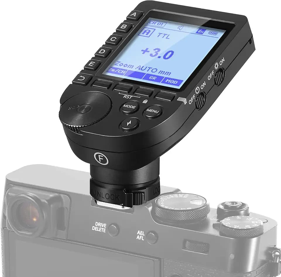 NEEWER Upgraded QPRO-F TTL kabelloser Blitzauslöser, kompatibel mit Fujifilm 1/8000s HSS, schräges Großdisplay, 5 Gruppen 9 anpassbare Funktionen für Q6 Q4PRO Q120 Z3R Z2PRO Z880 S102-400W PRO