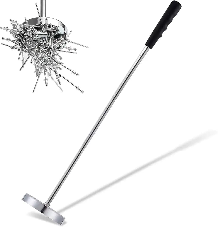 Telescoping Magnetic Sweeper Pickup Tool, Screws Parts Finder with 35LB Pull Capacity, Retractable 8.6" to 33" with Strong Magnet, Pick up Nails, Screws, and Metal Parts