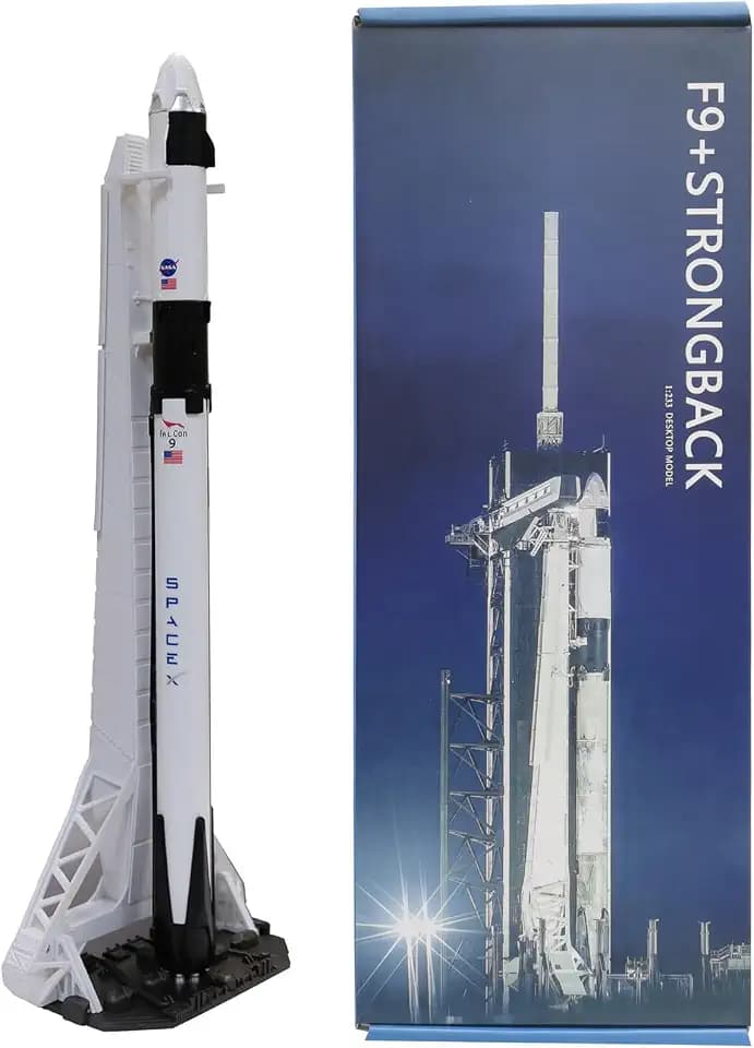 AYGITAL Space X Falcon 9 + Dragon Strongback 1/233 Diecast Rocket Model