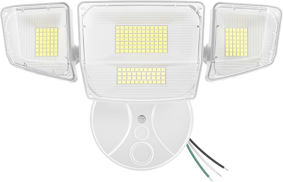 Onforu 90W Flood Lights Outdoor, 10000LM Ultra Bright 4-Head LED Security Light with Switch Control, IP66 Waterproof 6500K Exterior Lights for Yard Garage Patio